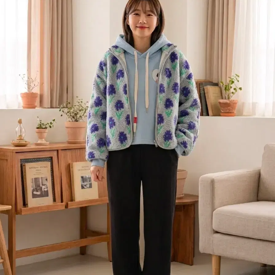 부클 점퍼 뽀글이 자켓