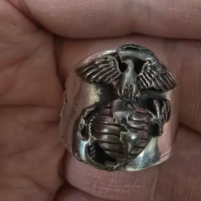 미해병대 USMC 독수리 은925% 무게'16.86g.반지 16호