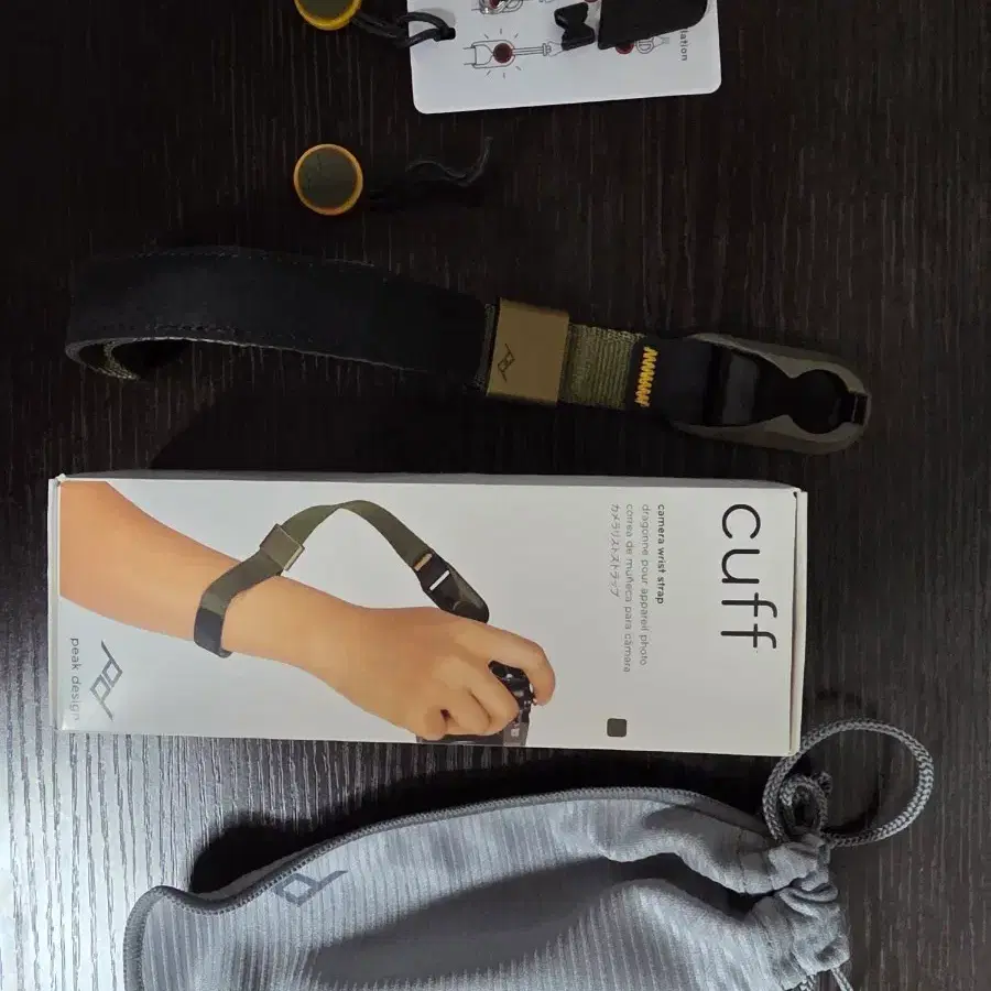 픽디자인 카메라 스트랩 커프 카키색상