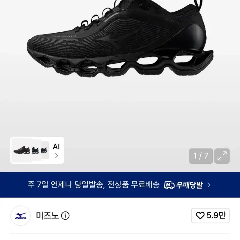 미즈노 웨이브 프로페시 13.2 블랙 아이언 게이트