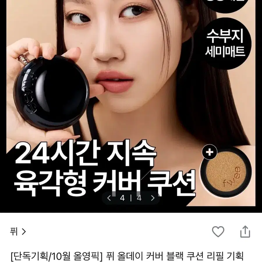 퓌 올데이 커버 블랙 쿠션 19호