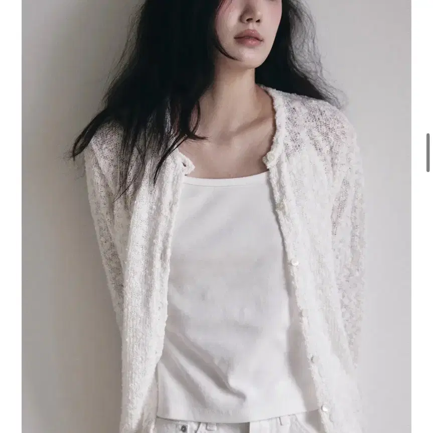 윤슬샵 cotton slub cardigan