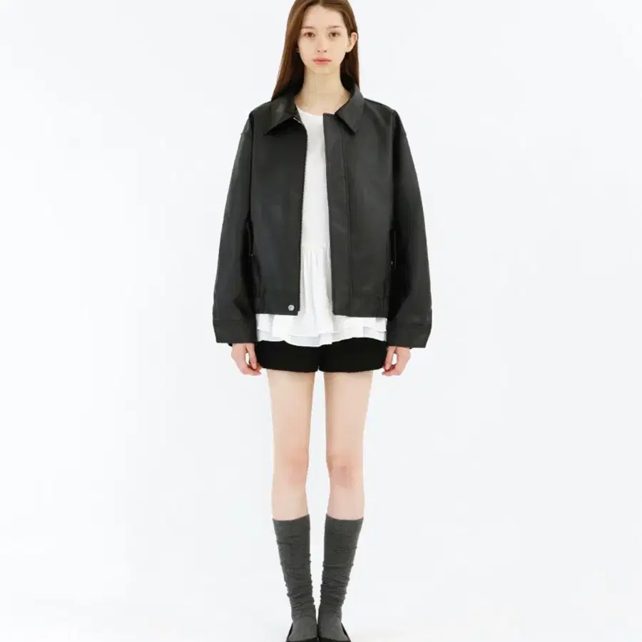 르베인 헤일리 레더 자켓 블랙
