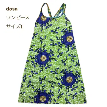 dosa 도사 올 패턴 꽃무늬 원피스 그린 캐미 원피스 그린