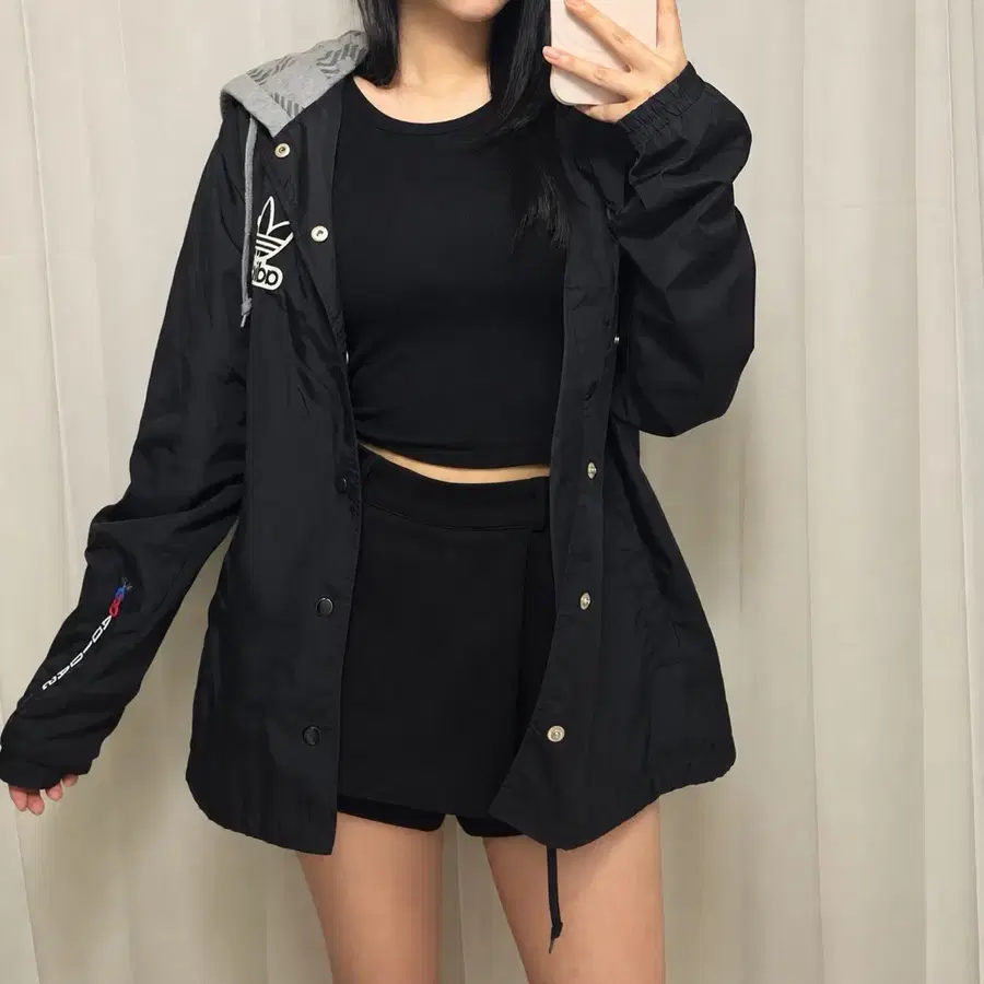 아디다스 윈드브레이커 NY 후드 코치 자켓