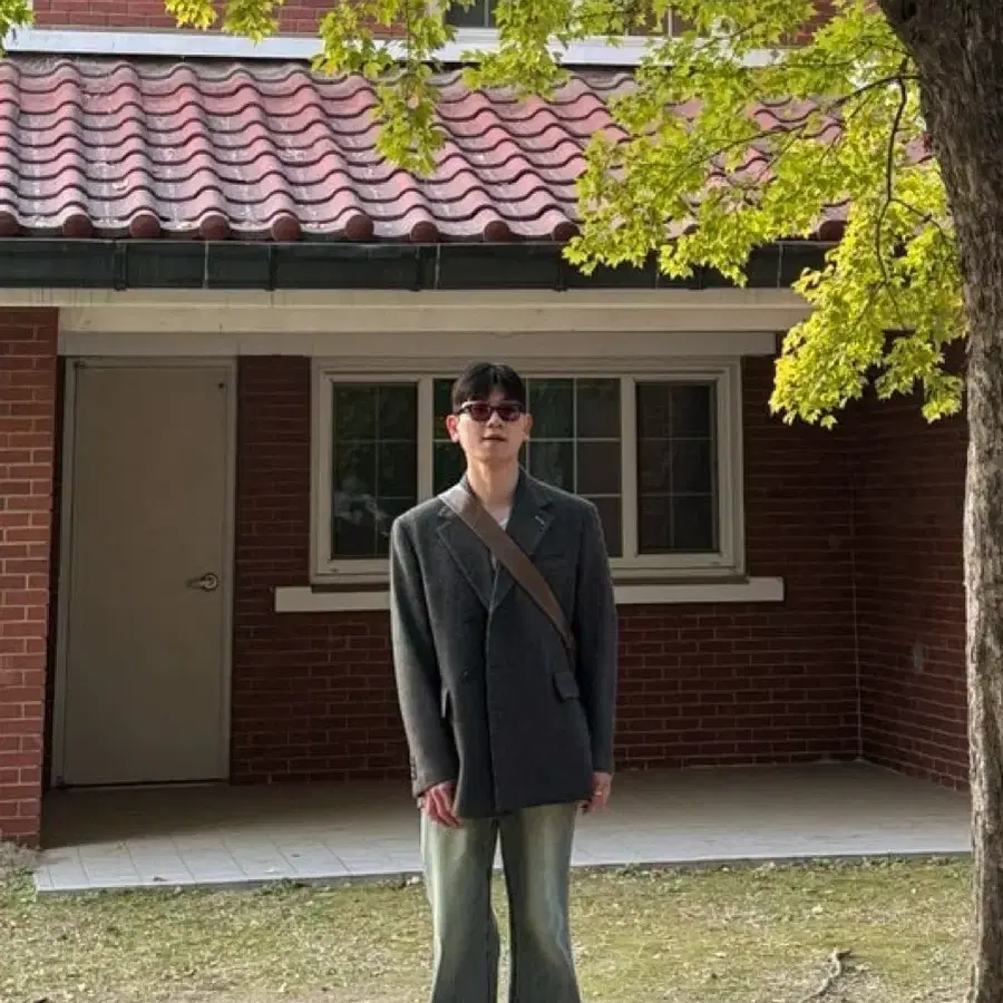 이에이 헤링본 더블 자켓 L