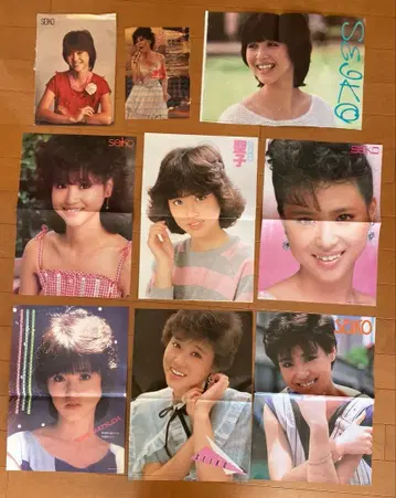 마츠다 세이코 아이돌 포스터 등 9점 세트 1980년대