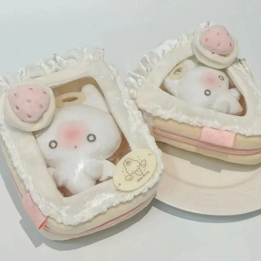 솜인형 분홍 딸기케이크 파우치 (2종) 삼각, 사각 팔아요!