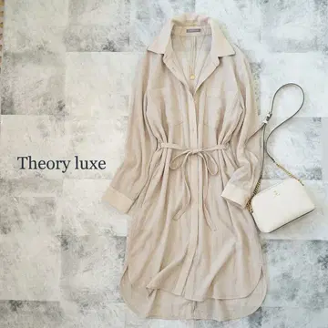 Theory luxe 시어 롱 셔츠 튜닉 베이지 M 사이즈 새상품급