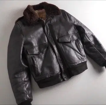 Schott 빈티지 G-1 플라이트 자켓 다크 브라운 38