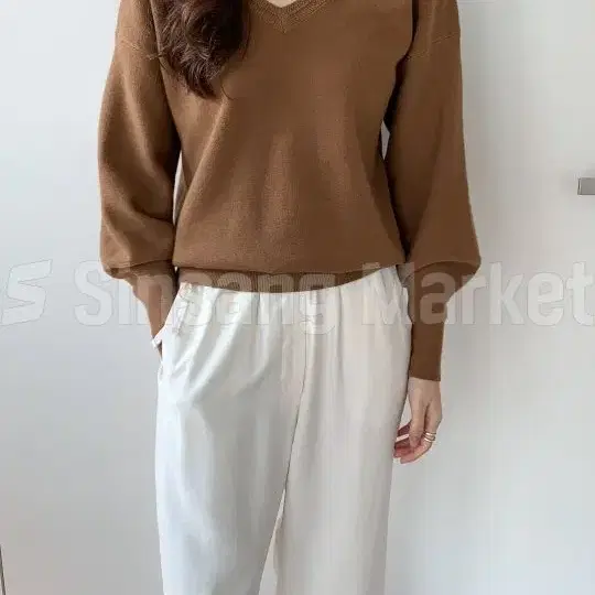 [빠른발송] 양 브이 리본 퍼프 자체 제작 가을 진행 유니크 러블리 데일
