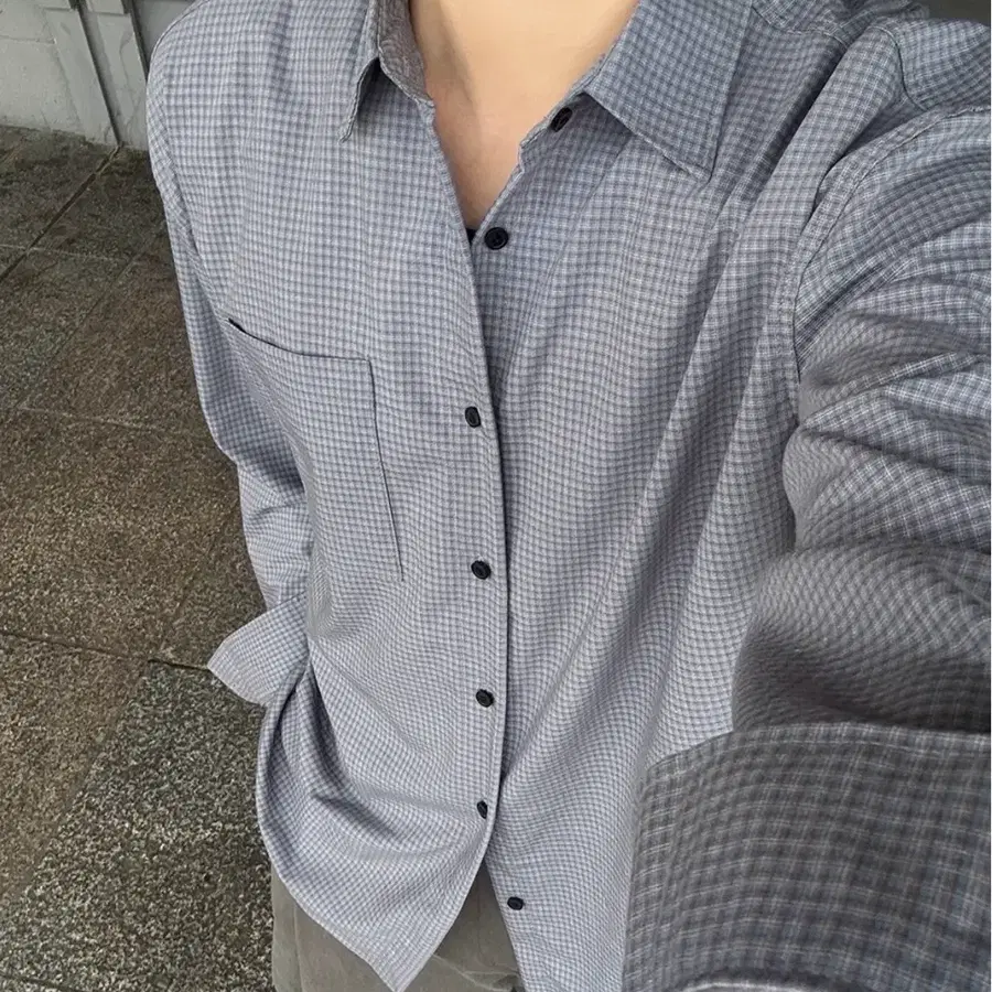 블렌디드 체크셔츠