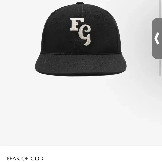 피어오브갓 FG 울 베이스볼 캡 블랙 L/XL