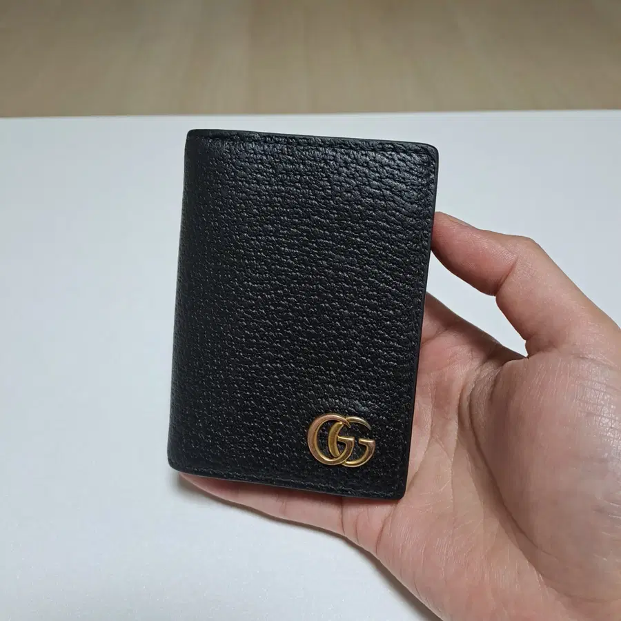 [100%/정품] 구찌 GG 마몽 카드지갑 블랙