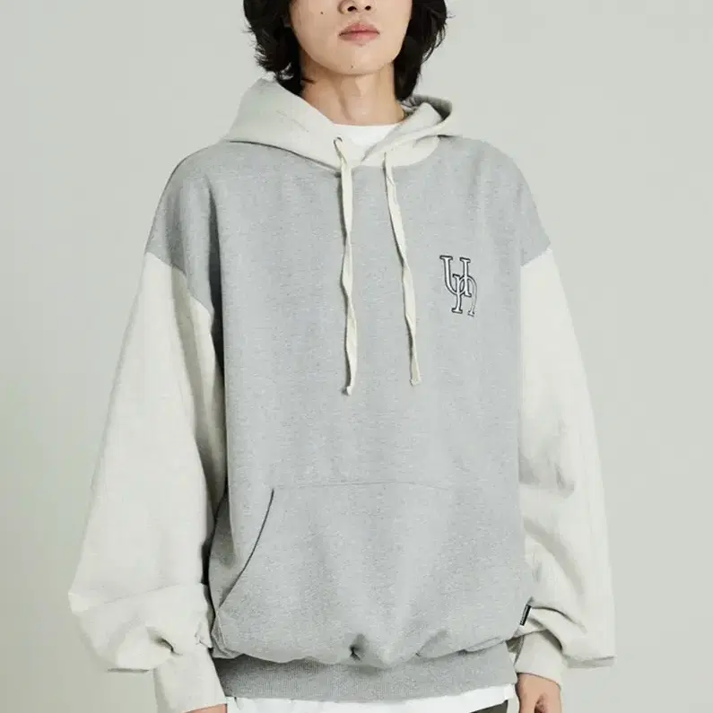(L) 어반스터프 컬러 매칭 후디 그레이