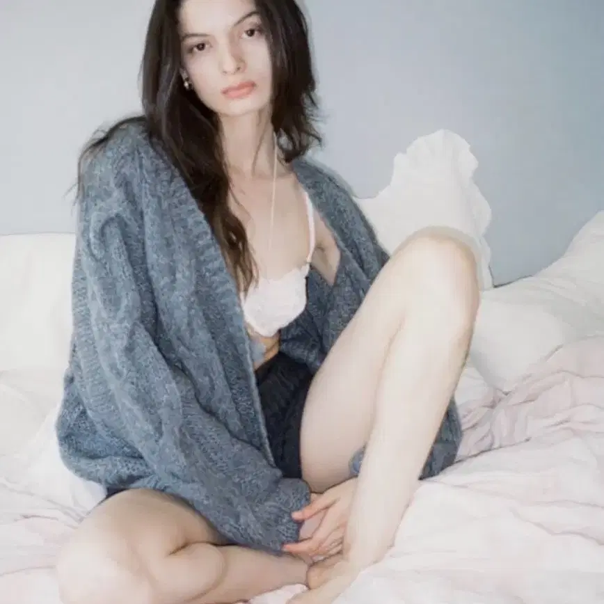 글로니 glowny 베키 가디건 그레이