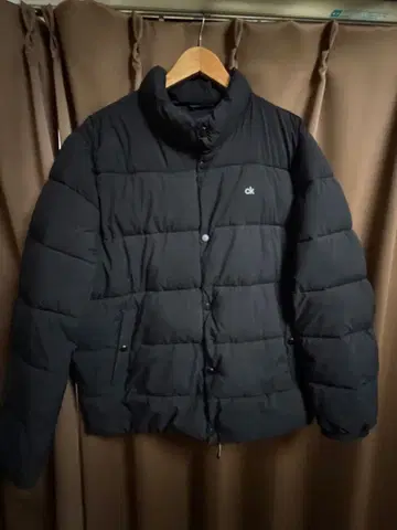 Calvin Klein Jeans CK 로고 다운 자켓 블랙 L