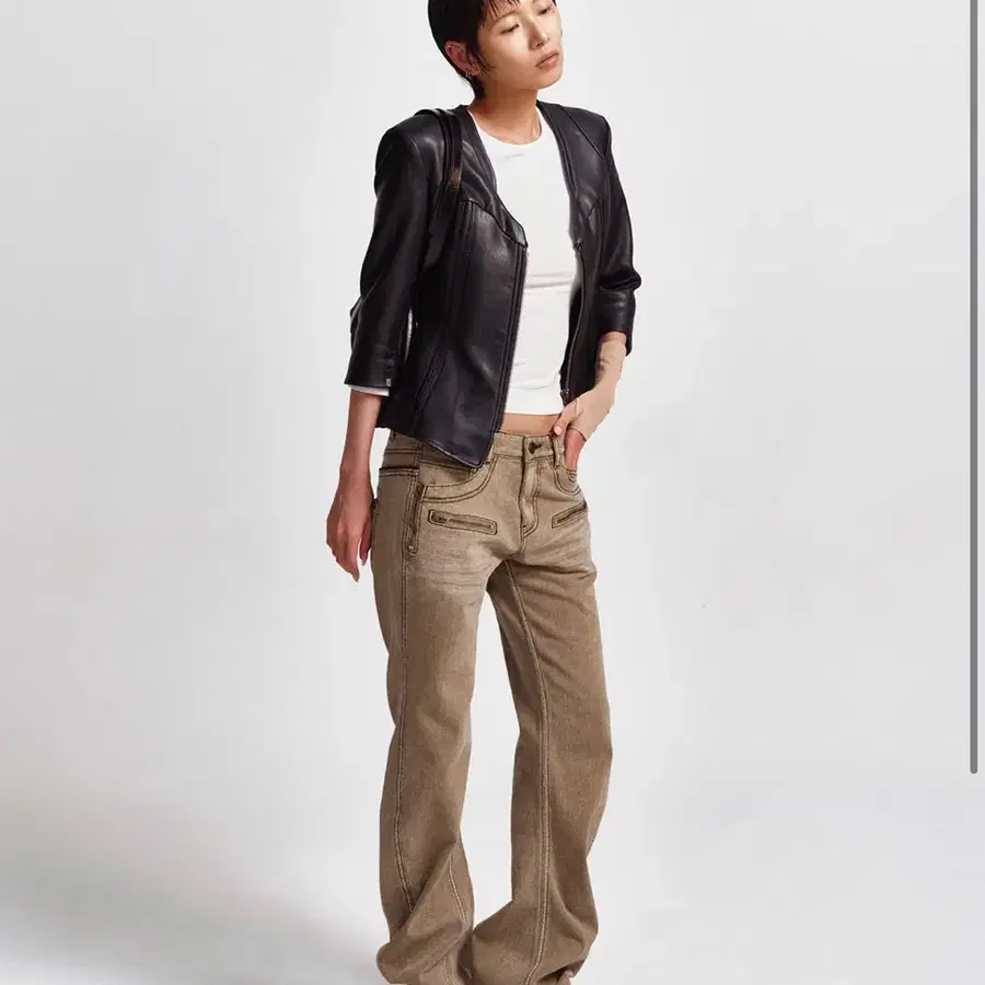 MSCHF SLIM DRAG JEANS_BLEACHED BROWN M
