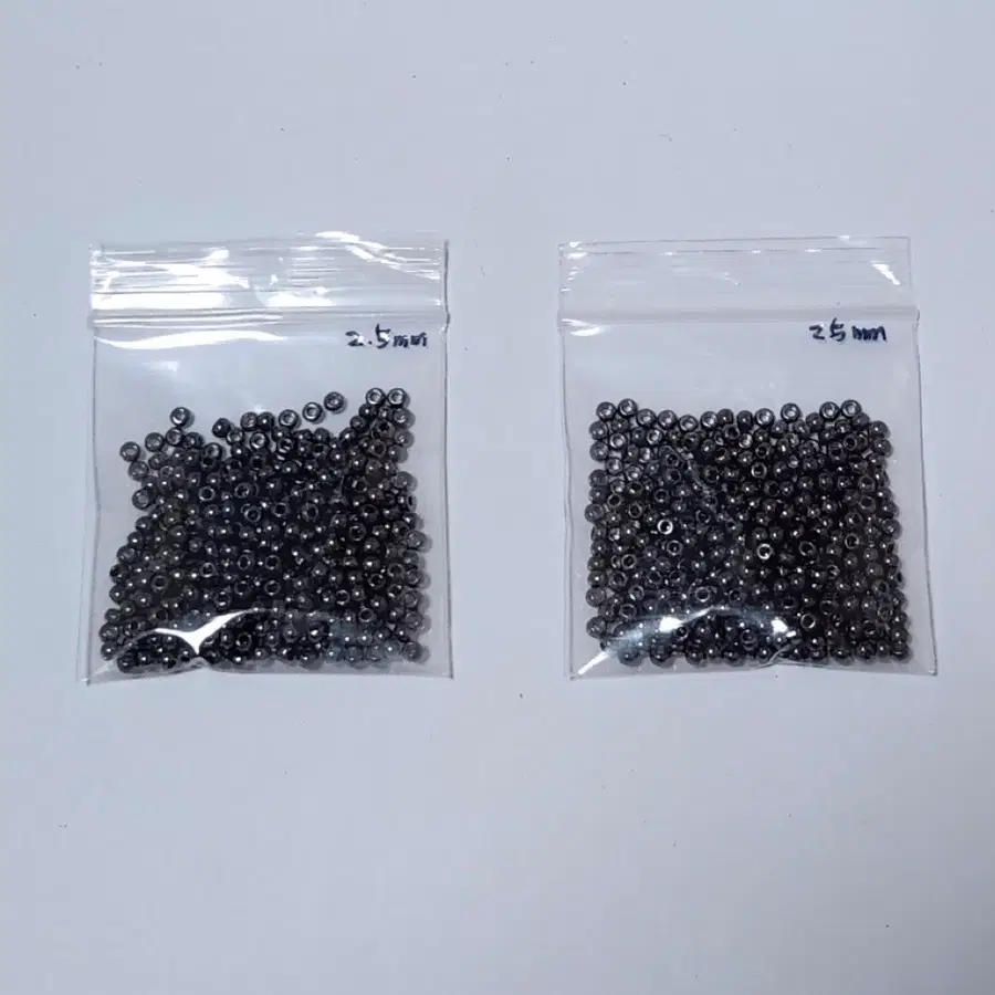 DIY 블랙 2.5mm 은볼