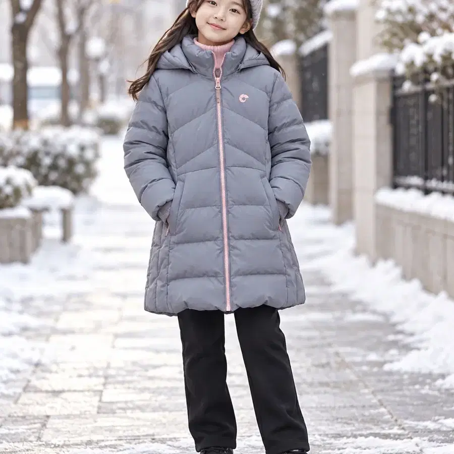 140사이즈 네파키즈 롱 패딩 연보라색 정품