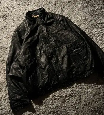 90s IZOD 빈티지 레더 재킷 인조 가죽