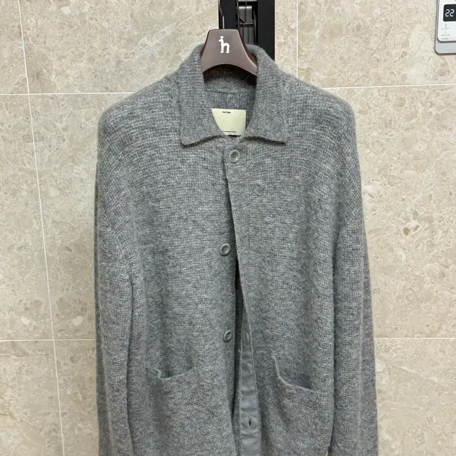 포터리 폴로 가디건 멜란지그레이 2XL