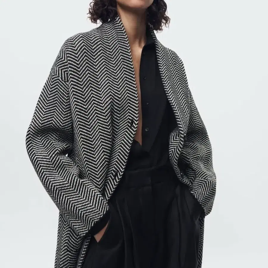 ZARA 자라 헤링본 가디건