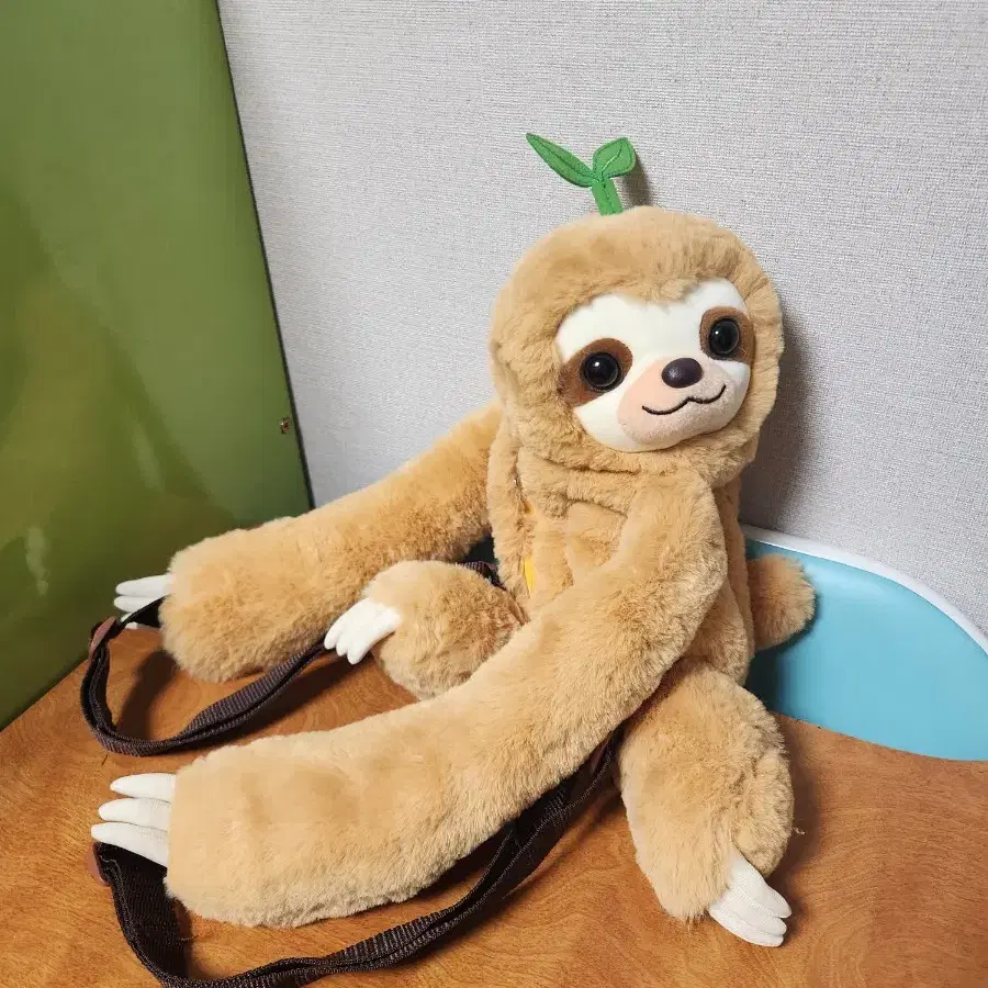 나무늘보 중형인형 백팩 가방