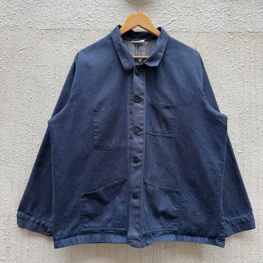 DENIM FRENCH 1970s BARBE BLEU FADED 빈티지 데님 프렌치워크자켓