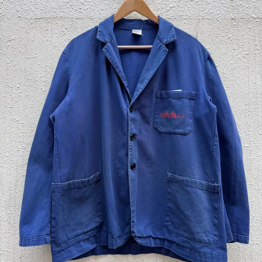 OPEN COLLAR FADED NAVY 80s SPANISH WORK JACKET 스페인 유로피안워크자켓