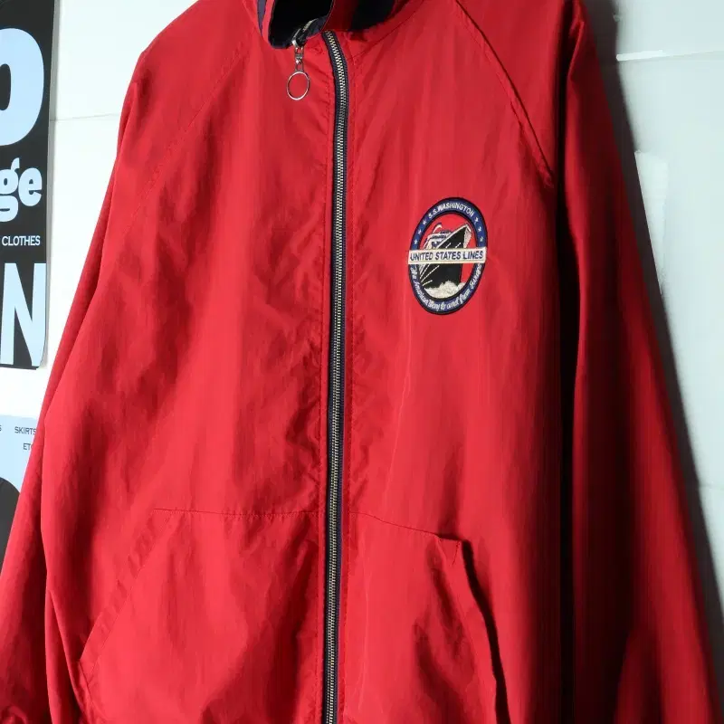(XL-2XL) 브랜드빈티지 집업 바람막이 점퍼자켓 양면-H40561