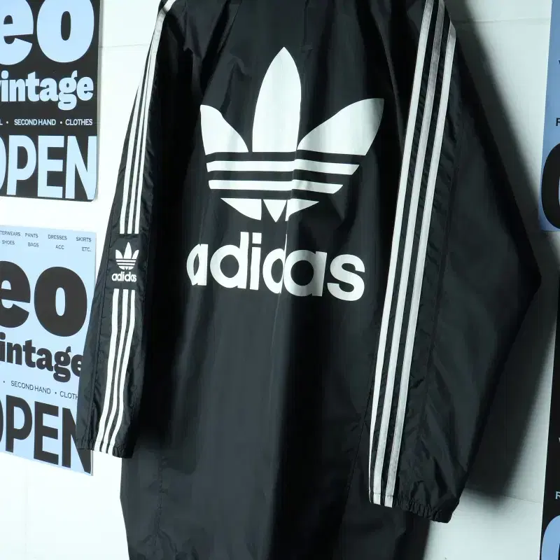(L-XL) 아디다스 집업 바람막이 점퍼자켓 롱 빅로고-H40564