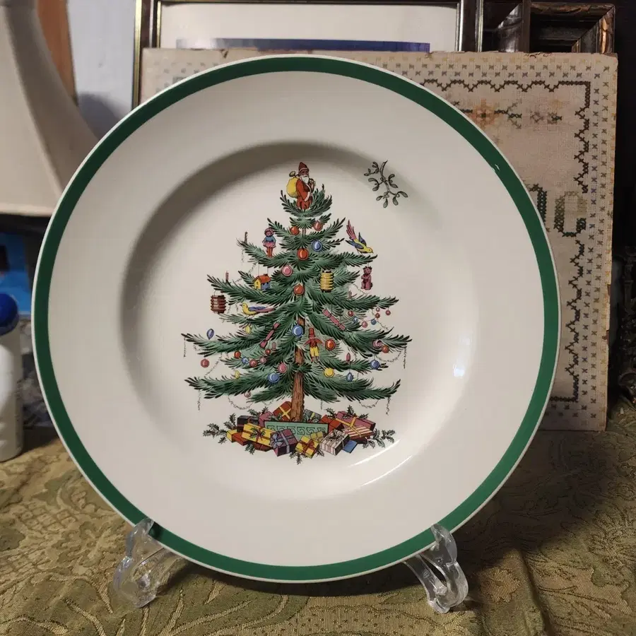 영국 스포드(Spode) 27.3cm 크리스마스 트리(Christmas Tree) 살짝 스크레치 보임니다 12000원