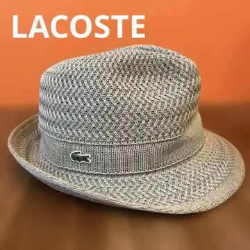 [ LACOSTE ] 라코스테 니트 햇 58cm 그레이 일본제 중절 모자