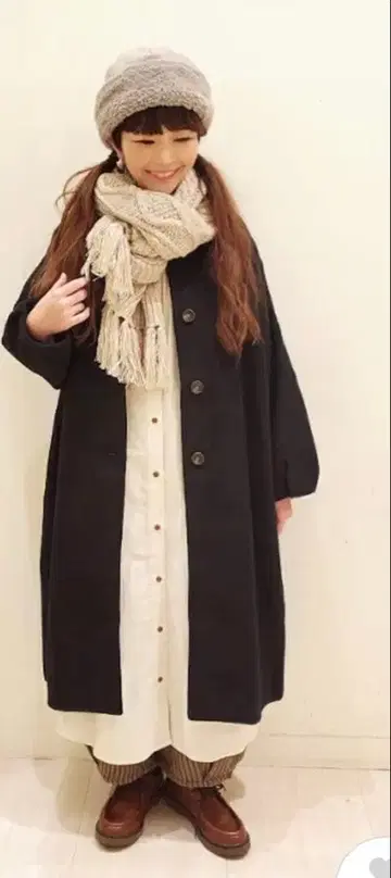 sm2 중공사 울 혼방 코트