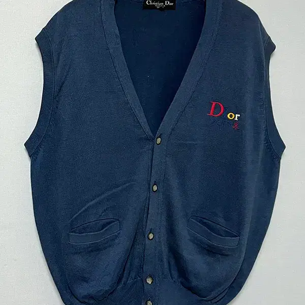 Dior 크리스찬 디올 몬시으 스포츠 90s 남자 니트조끼 춘추복 L 100