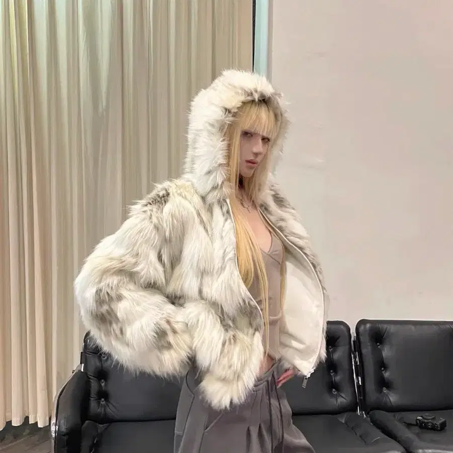 Rase le sol 양면 퍼 후드자켓