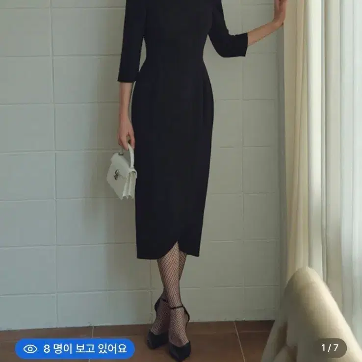 AMELIA 스퀘어넥 튤립스커트 원피스 (블랙) 1사이즈