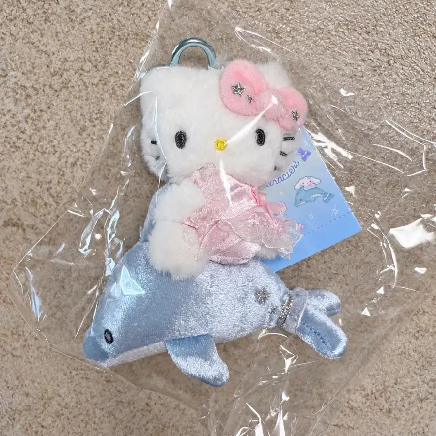 산리오 샤이니 돌핀 헬로키티 마스코트 인형 돌고래 새상품 키티