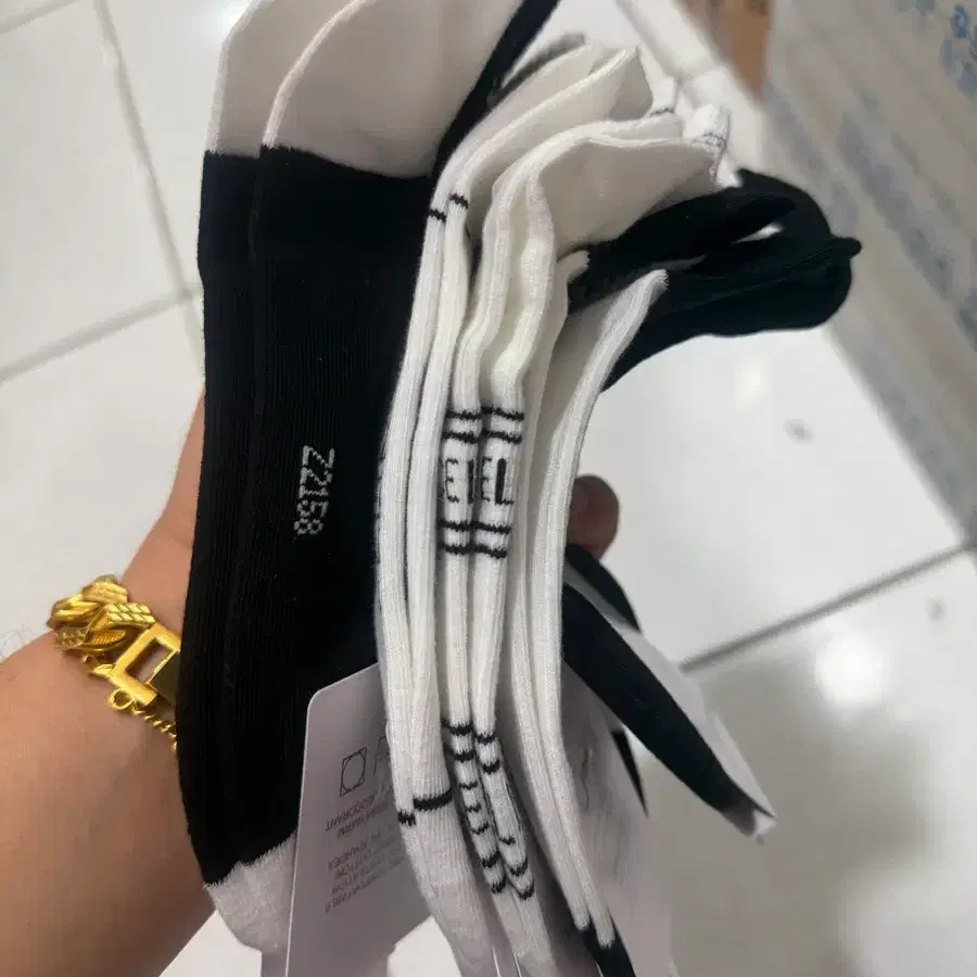 양말 5켤레 세트 블랙/화이트