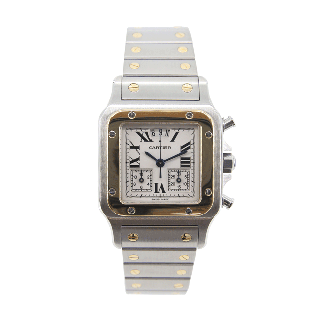 까르띠에 산토스 갈베 크로노플렉스 29mm W20042C4 사진 1