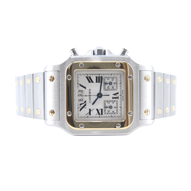 까르띠에 산토스 갈베 크로노플렉스 29mm W20042C4 사진 5