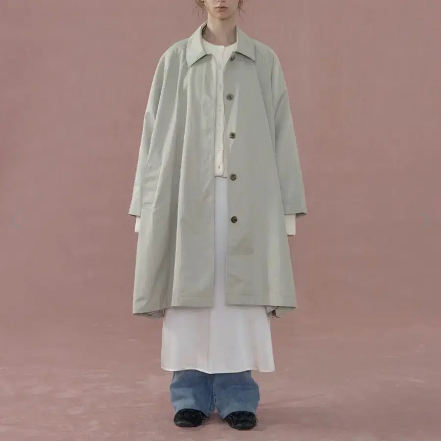 ribbonbit daisy trench coat 리본빛 데이지 트렌치 코트 (카키)
