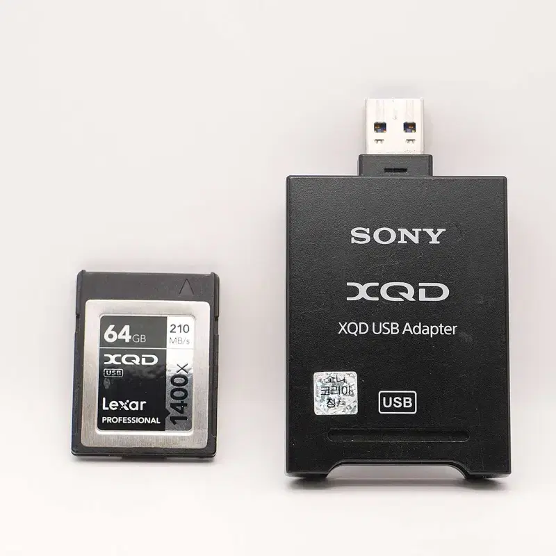 Lexar XQD 64GB 1400x + Sony XQD USB 어댑터