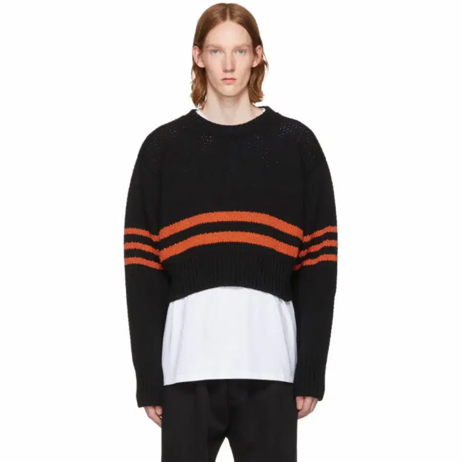 라프시몬스 17AW 크롭 니트
