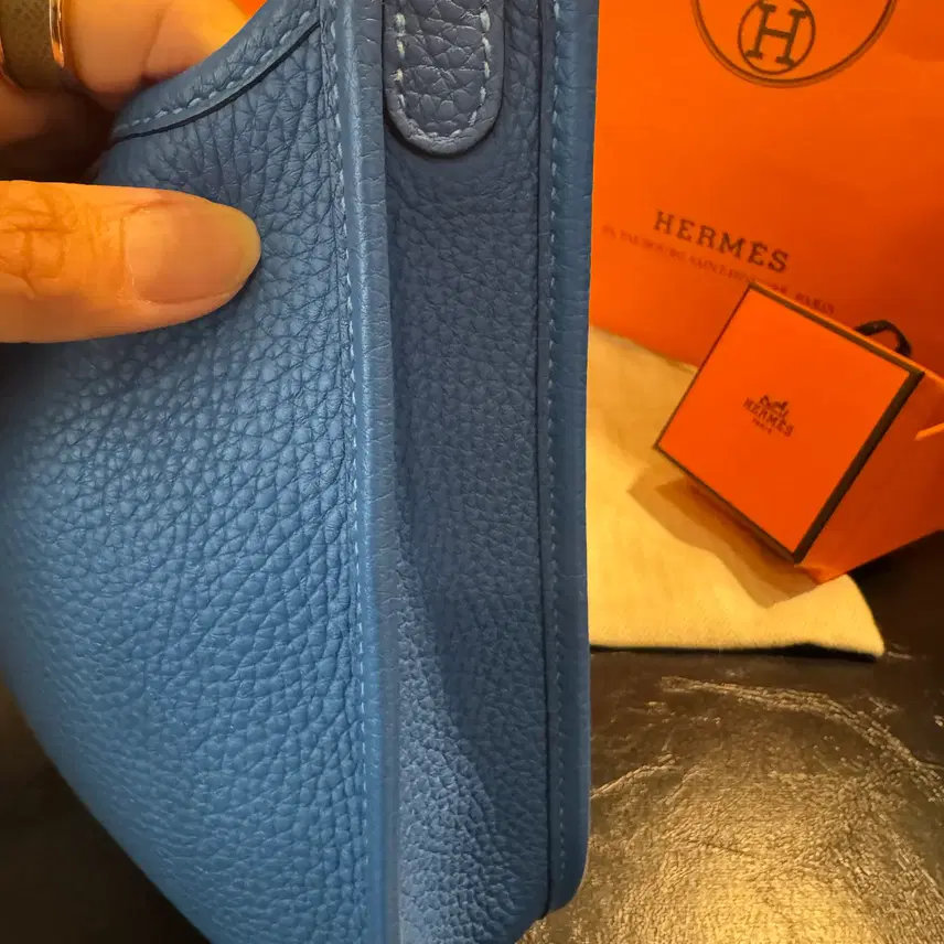 에르메스 [정품](새상품)에르메스 HERMES 에블린 16 미니 크로스백 (블루) 사진 5