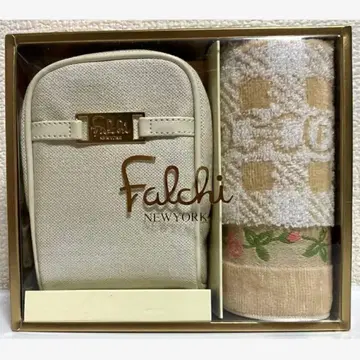[ 미사용 새상품 ] falchi new york 타월 손수건 & 파우치