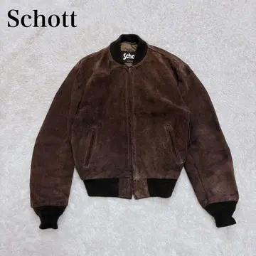 USA제 80 90s Schott 블루종 스웨이드 IDEAl 지퍼 XL