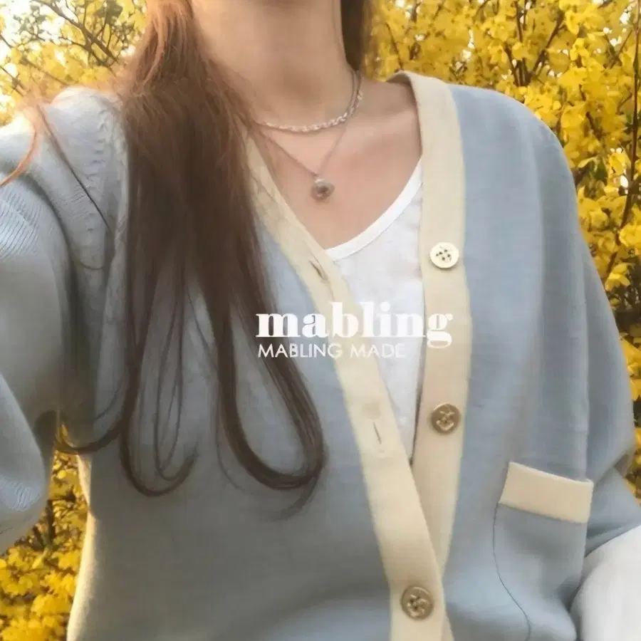 mabling 마블링 메이드 울100% 캔디바 가디건