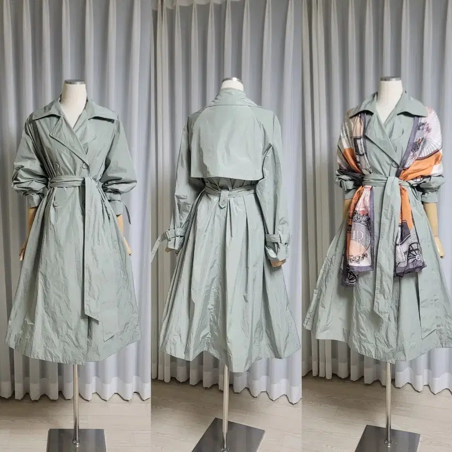 W9 민트 컬러 트렌치코트 (택까지있는 새옷) 정가179.000